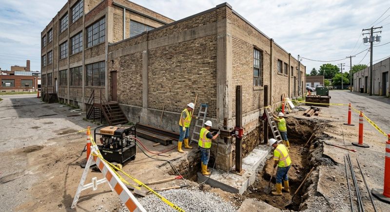 Building Foundation Repair in De Soto, KS