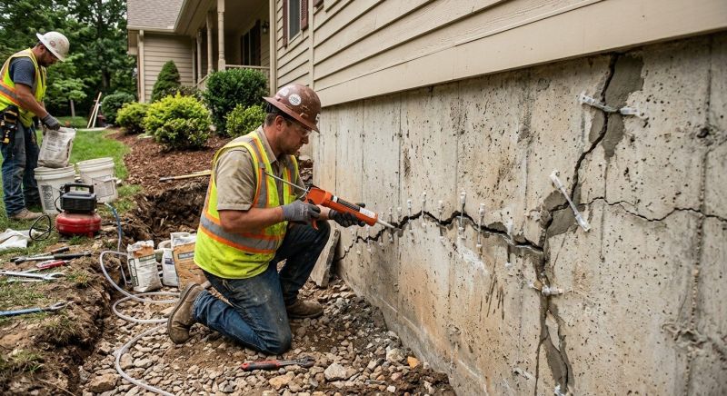 Cracked Foundation Repair in Lansing, KS