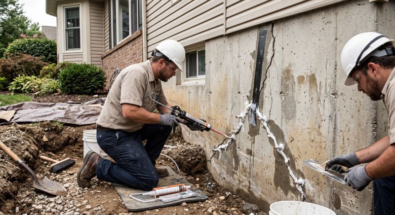 Cracked Foundation Repair in Leavenworth County, KS