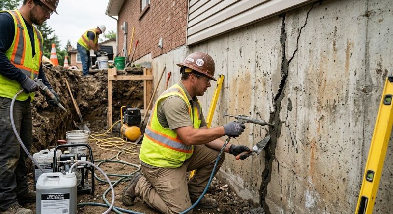 Cracked Foundation Repair in Oskaloosa, KS