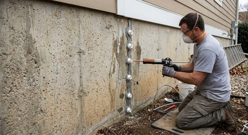 Foundation Crack Sealing in Leavenworth, KS
