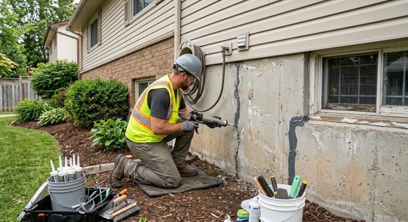 Foundation Crack Sealing in Leavenworth, KS