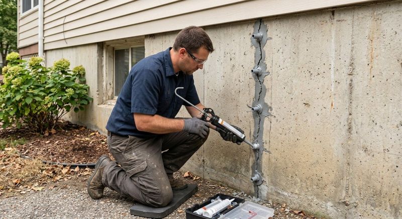 Foundation Crack Sealing in Leavenworth, KS