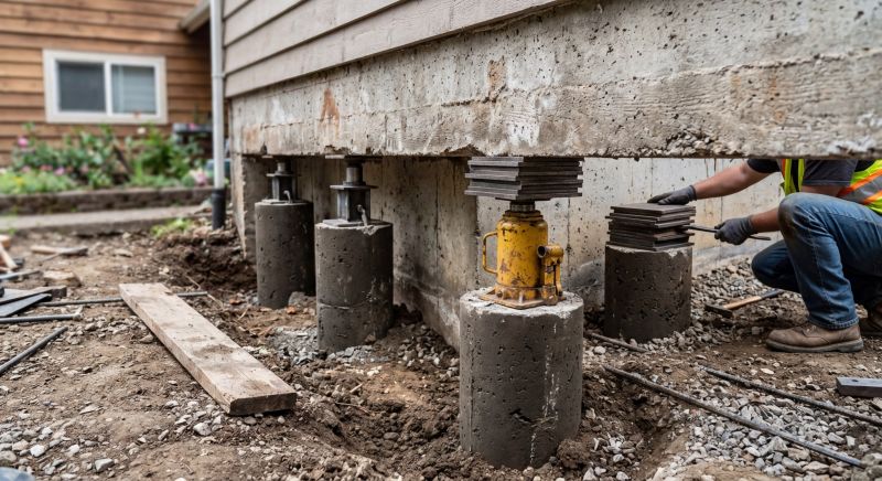 Foundation Pier Leveling in Leavenworth, KS