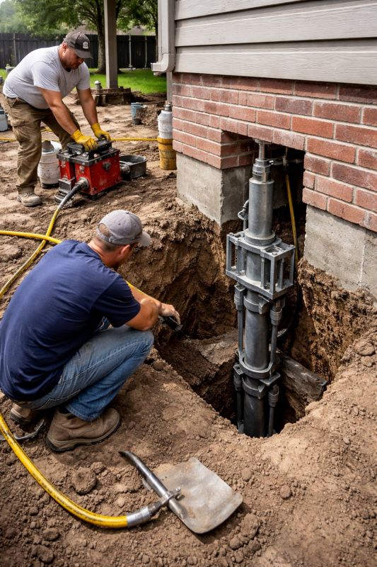 Foundation Pier Repair in Leavenworth, KS