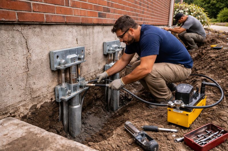 Foundation Pier Repair in Leavenworth, KS