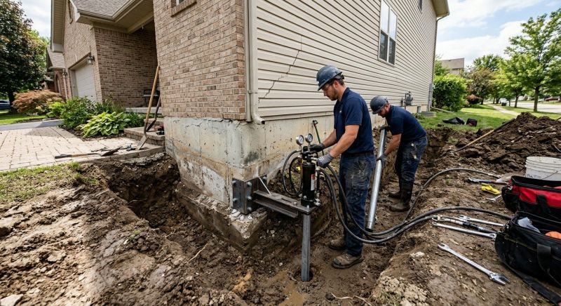 Foundation Settlement Repair in Leavenworth, KS