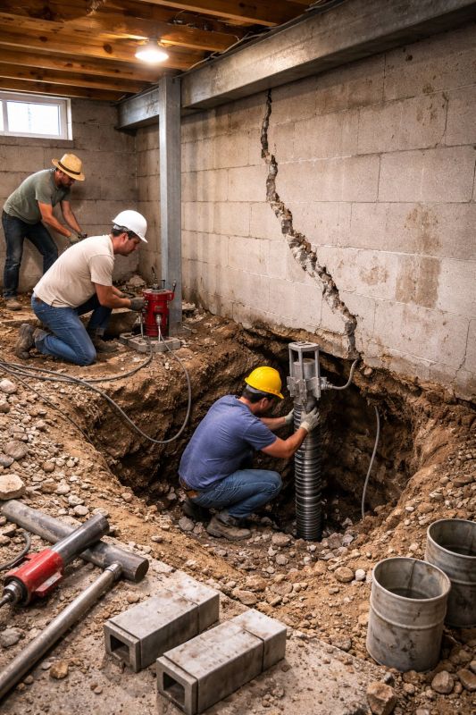 Foundation Structural Repair in Trimble, MO