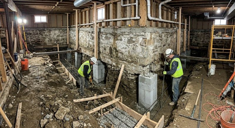 Foundation Underpinning in Leavenworth, KS