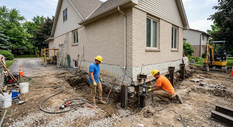 Helical Piers Installation in Leavenworth, KS