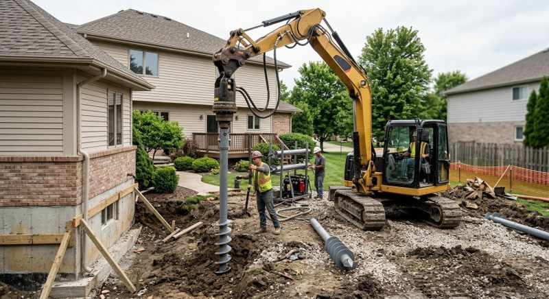 Helical Pile Installation in Leavenworth, KS