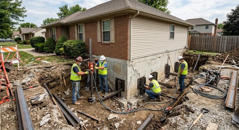 House Foundation Repair in Leavenworth County, KS