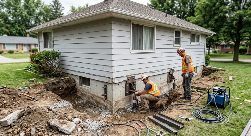 House Foundation Repair in Leavenworth, KS