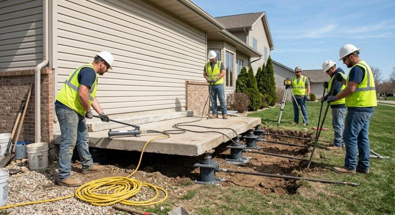 Sinking Foundation Lifting in Leavenworth, KS