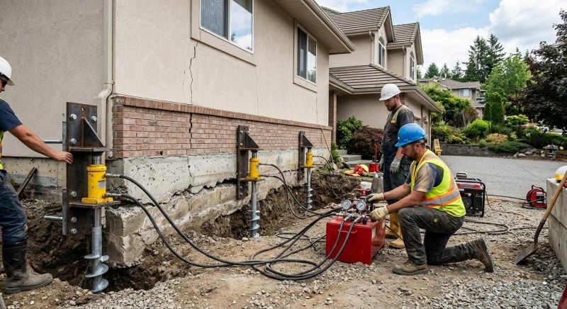 Sinking Foundation Lifting in Leavenworth, KS