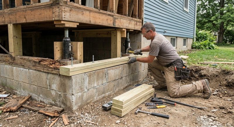 Sinking Foundation Repair in Cummings, KS