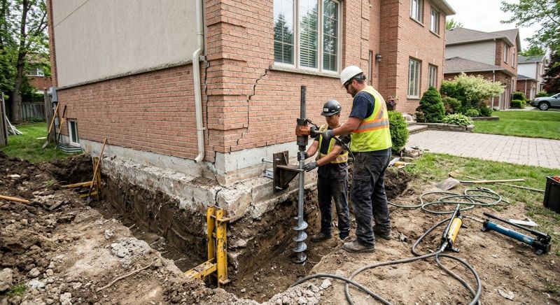 Sinking Foundation Repair in Kansas City, MO