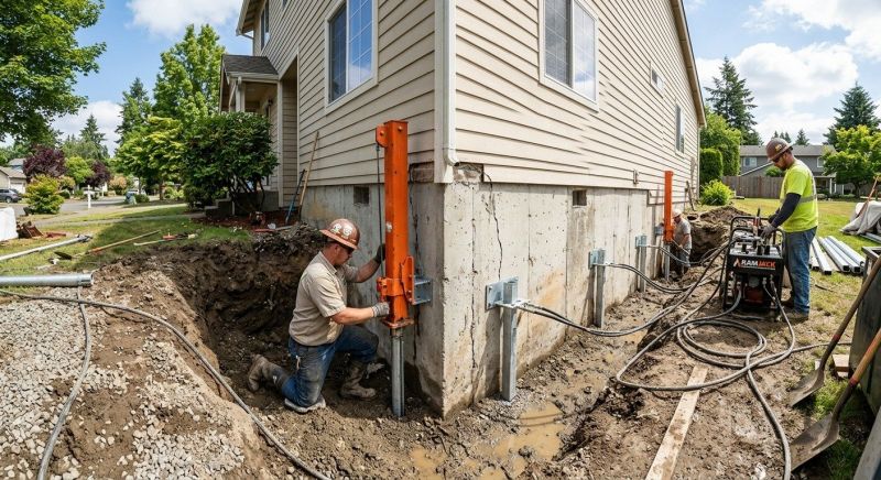 Sinking Foundation Repair in Tonganoxie, KS