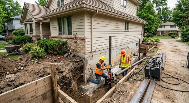 Slab Foundation Repair in Leavenworth, KS